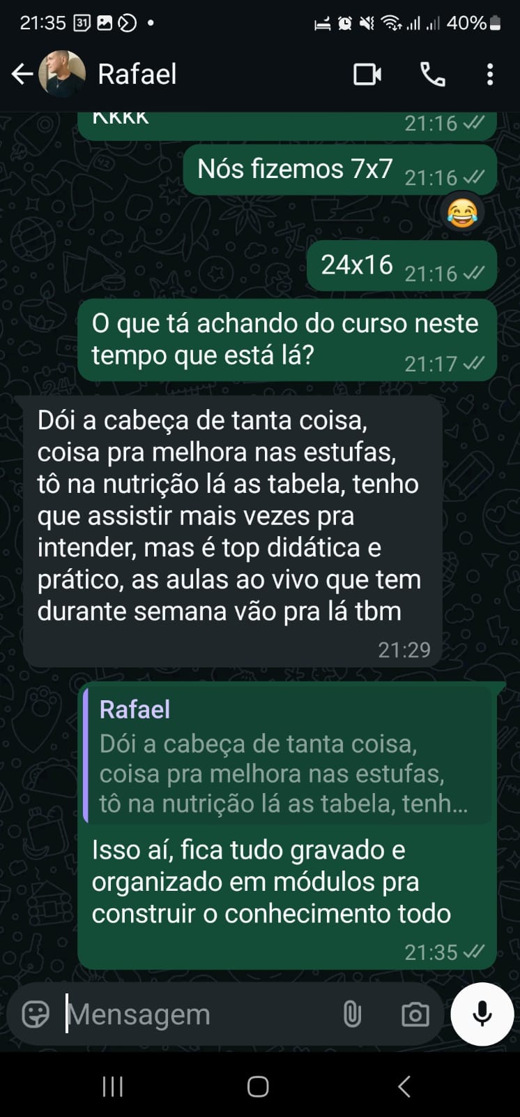 Depoimento de Rafael